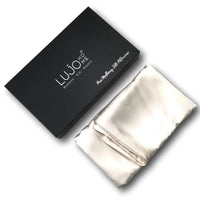 white silk pillowcase